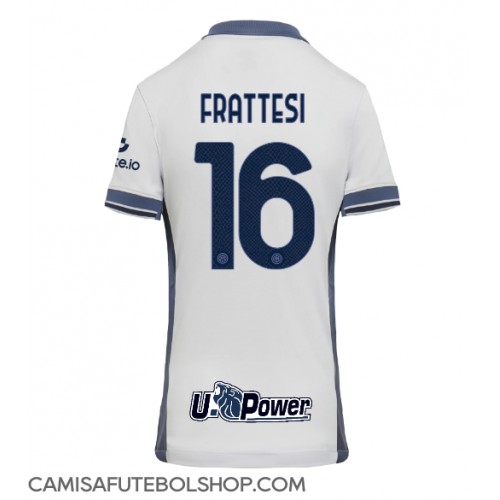 Camisa de time de futebol Inter Milan Davide Frattesi #16 Replicas 2º Equipamento Feminina 2024-25 Manga Curta